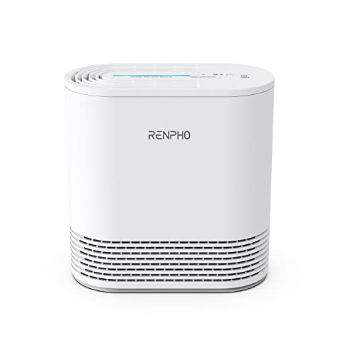 RENPHO Air Purifiers for Bedroom, HEPA Filter Air Purifiers with 22dB Quiet 4 Speed Control for Allergies, Pets, Smoke, Dust, Pollen, Small Air Cleaner for Home Office Living Room Kitchen, White | The Storepaperoomates Retail Market - Fast Affordable Shopping