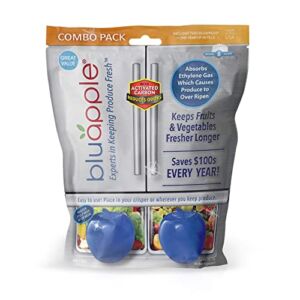 Bluapple One-Year Combo Pack with Activated Carbon Freshness Balls to Keep Produce Fresh Longer