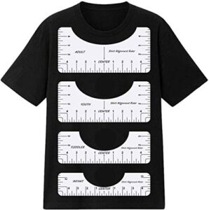 Tshirt Alignment Ruler, Tshirt Alignment Ruler Tool Set, Tshirt Craft Ruler with Guide Tool, T-Shirt Ruler Guide Tshirt Alignment Tool for Vinyl, Htv, Heat Transfer Vinyl[4 Pcs]