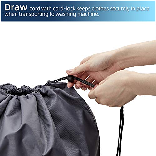 NICOGENA Wash Me Laundry Bag 2 packs, 28×40 inches Rips & Tears Resistant Large Dirty Clothes Storage Bag, Machine Washable, Heavy Duty Laundry Hamper Liner for College Students, Sky Blue&Gray | The Storepaperoomates Retail Market - Fast Affordable Shopping