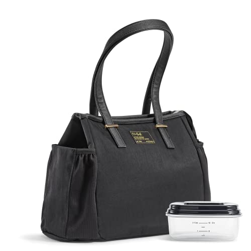 Fit+Fresh Copley Adult Insulated Lunch Bag women love as a Lunchbox or Lunch Tote, Cute Small Lunch Box For Women, Lunch box men, lunch bags women, insulated lunch box, lunch boxes, adult lunch, Black | The Storepaperoomates Retail Market - Fast Affordable Shopping