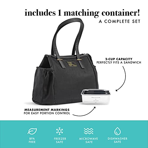 Fit+Fresh Copley Adult Insulated Lunch Bag women love as a Lunchbox or Lunch Tote, Cute Small Lunch Box For Women, Lunch box men, lunch bags women, insulated lunch box, lunch boxes, adult lunch, Black | The Storepaperoomates Retail Market - Fast Affordable Shopping