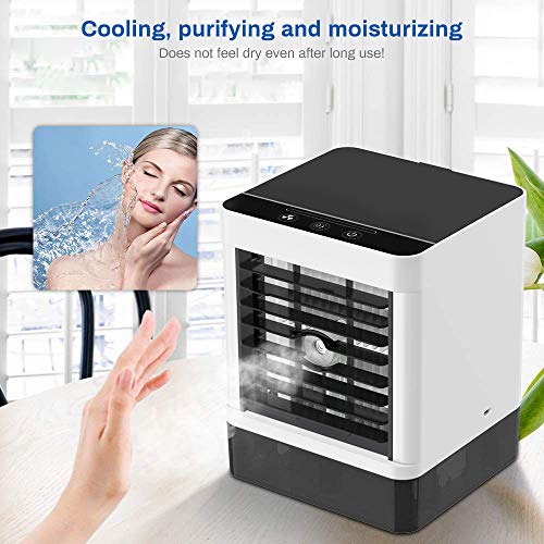 Bcamelys Portable Air Conditioner Fan, Mini Evaporative Cooler Personal Air Cooler, 3 Fan Speed, Super Quiet USB Rechargeable Battery Humidifier Misting Fan for Home Office Bedroom | The Storepaperoomates Retail Market - Fast Affordable Shopping