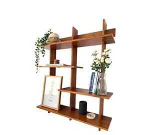 DOITYOURSHELVES Customizable Modular Designer Bookshelf. Floating Shelves or Book Shelves for Living Room or Home Office. Real Hardwood Wall Shelves Bookshelves Premium Hanging Shelf