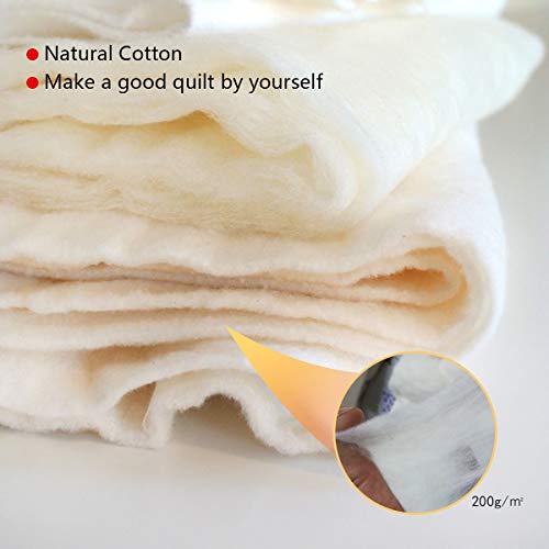 PLANTIONAL Natural Cotton Batting for Quilts: 47-Inch x 59-Inch Light Weight Purely Natural All Season Quilt Batting for Quilts, Craft and Wearable Arts | The Storepaperoomates Retail Market - Fast Affordable Shopping