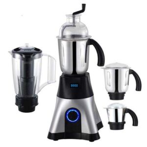BOSS Cyclone 4-Jar Perfect Mixer Grinder Kitchen Grinding Genius 750 Watt Powerful Motor, 3 Variable Speed with Incher, 110V