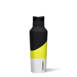 Corkcicle Insulated Canteen Water Bottle, Sports Collection, Electric Yellow, Holds 20 oz