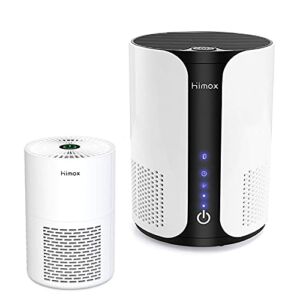 Himox Small Air Purifier for bedroom and AP01 Compact Desk Air Purifier Both H13 True HEPA Medical Grade Ultra Quiet