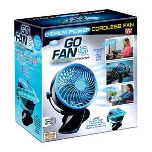 SPARK INNOVATORS Go Fan – Cordless Rechargeable Lithium Ion Fan – As Seen on TV