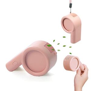 Aipinvip Personal Necklace Portable Fan, Mini Handheld Fan3 Adjustable Speeds, USB Rechargeable Desk Fan, Perfect for Kids Women Men Indoor or Outdoor Activities(Pink)
