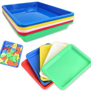 10 Pcs Plastic Art Trays Multicolor Activity Plastic Trays,Organizer Serving Tray for Art and Crafts,Painting,Beads,DIY Projects