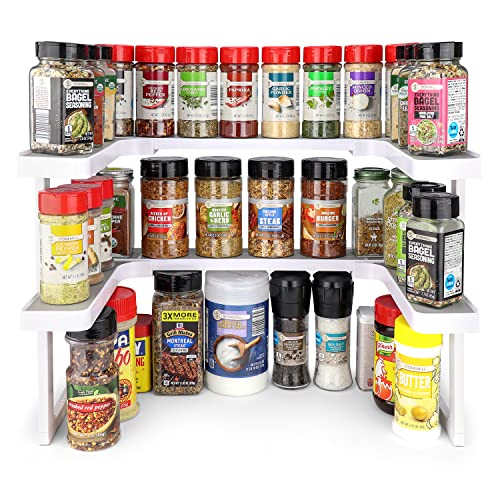 Spicy Shelf Deluxe – Expandable Spice Rack and Stackable Cabinet & Pantry Organizer (1 Set of 2 shelves) – As seen on TV(Spicy Shelf Deluxe) | The Storepaperoomates Retail Market - Fast Affordable Shopping