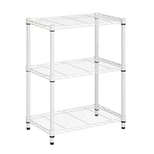 Honey-Can-Do 3-Tier Heavy-Duty Adjustable Shelving Unit with 250-lb Weight Capacity, White SHF-09619 White