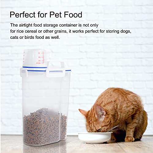 JCSHIMO Airtight Rice Storage Container, BPA Free Plastic Dry Food Container Cereal Storage Bin with Pouring Spout, Measuring Cup Food Dispenser for Cereal Beans Flour Sugar | The Storepaperoomates Retail Market - Fast Affordable Shopping