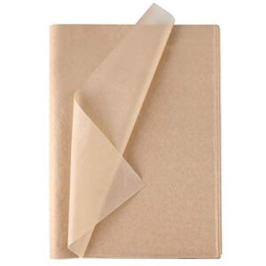 CHRORINE 60 Sheets Kraft Tissue Paper Bulk Brown Wrapping Paper Art Paper Crafts for DIY Project Birthday Holiday Crafts Decor