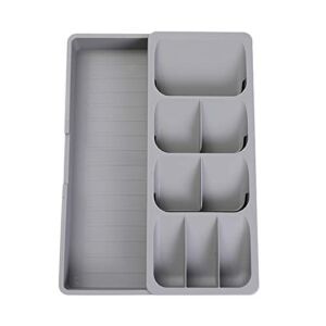 Faridabio Silverware Organizer Storage Tray,Cutlery Expandable Organizer for Kitchen Drawer Holding Flatware Spoons Forks