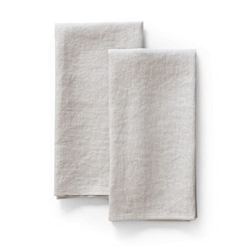 LK PureLife 100% Pure Flax Linen Kitchen Towels-20×27 Inch-Stonewashed Flax Linen-Extra Soft Quick Dry for Tea Towels Dish Towels Hand Towels-Set of 2-Natural | The Storepaperoomates Retail Market - Fast Affordable Shopping