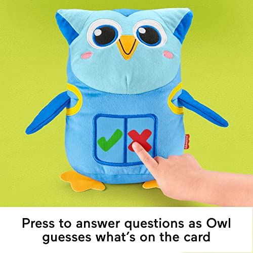 Fisher-Price Guess & Press Owl, Interactive Plush Electronic Learning Toy for Preschool Kids Ages 3 Years and up | The Storepaperoomates Retail Market - Fast Affordable Shopping