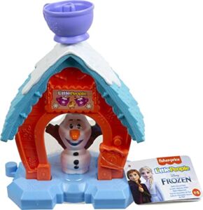 Little People – Disney Frozen Olaf’S Cocoa Cafe Playset with Snowman Figure for Toddlers and Preschool Kids Ages 1 ½ to 5 Years