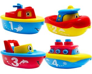 3 Bees & Me Bath Toys for Boys and Girls – Magnet Boat Set for Toddlers & Kids – Fun & Educational
