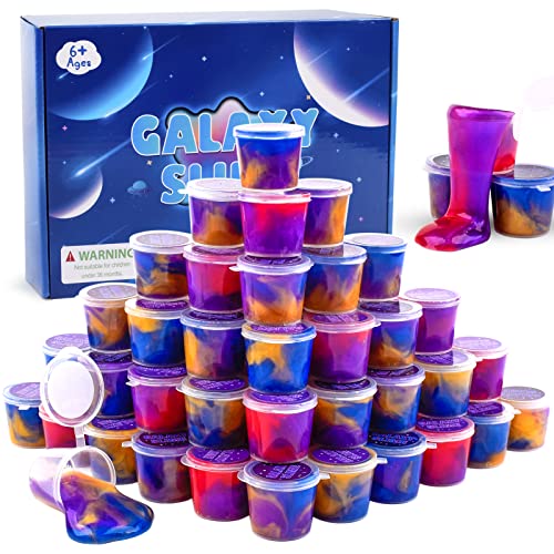 Galaxy Slime Kit 40 Pack, Mini Putty Slime Party Favor for Kids Girls Boys, Soft, Stretchy&Non-Sticky, Stress Relief Colorful Slime Pack Toy for Kids Goodie Bag Stuffers | The Storepaperoomates Retail Market - Fast Affordable Shopping