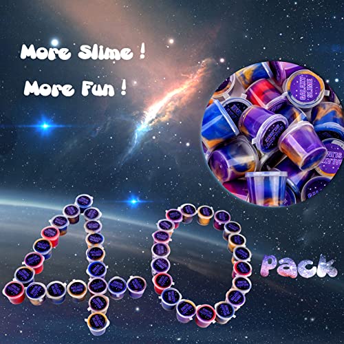 Galaxy Slime Kit 40 Pack, Mini Putty Slime Party Favor for Kids Girls Boys, Soft, Stretchy&Non-Sticky, Stress Relief Colorful Slime Pack Toy for Kids Goodie Bag Stuffers | The Storepaperoomates Retail Market - Fast Affordable Shopping