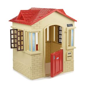 Little Tikes Cape Cottage Playhouse with Working Doors, Windows, and Shutters – Tan