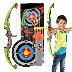 Mixtwo Bow Arrow Toy Set for Kids Boys Girls Ages 5-12.Light Up Function Toys with 6 Suction Cup Arrows,Outdoor Play Toys for Kids 4-8