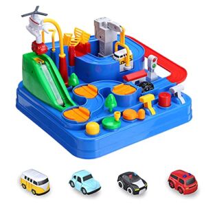 Yokilly Race Tracks for Boys Adventure Car Toys for 3 4 5 6 7 8 Year Old Boys,Parent-Child Interactive Racing Kids Toy,City Rescue&Car Toys ,Gifts for 3 4 5 6 7 8 Year Old Boys