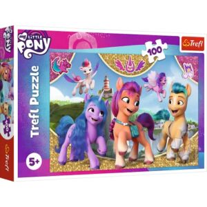 Trefl 16415 – Colorful Friendship – My Little Pony Movie – 100 Pieces Jigsaw Puzzle for Kids