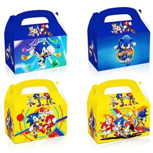 Sonic birthday party supplies include 12 hedgehog-themed gift boxes, candy boxes, party bags and Party favors for children’s games.