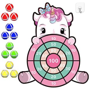 Unicorn Toys for 3-12 Year Old Girls,25”Large Dart Board Kids Toys for 6-12 Year Old Girls Teens Party Outdoor Games,Christmas Birthday Gifts for Girls Age 3-12