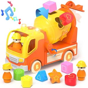 BELLOCHIDDO Wooden Toy Cars for Toddlers Learning Sort and Match, Shape Sorter Toys, Promotes Hand and Eye Coordination, Ideal Learning Toy, Montessori Toys Gifts for Boys Girls Kids 18 Months+