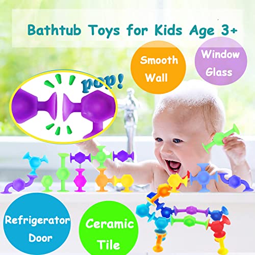 114pcs Suction Toys Bath Toy Family Game for Kids Toddlers Preschool Learning Sensory Toys Montessori 8 Colors Classroom Toys for Kids 3 4 5 6 7 8, Bathtub Wall Window Toys for Autism/ADD/ADHD | The Storepaperoomates Retail Market - Fast Affordable Shopping