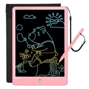 LCD Writing Tablet Toys Gift 10 Inch Colorful Screen, Learning Educational Toys for 3-12 Year Old Girls, Erasable Doodle Board for Kids, Electronic Digital Handwriting Magnetic Drawing Board Tablet
