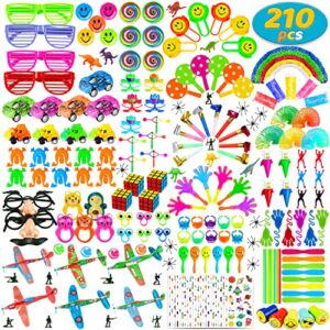 Hhobby Stars 210 PCS Party Favors Toy Assortment for Kids, Carnival Prizes and School Classroom Rewards, Pinata Filler Toys for Kids Birthday Party, Bulk Toys Treasure Box for Boys and Girls