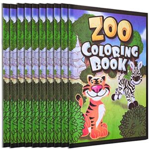 Zoo Animal Coloring Books – Bulk Pack of 24, 9″x11″ Animal Party Favor Books for Kids with Jungle Safari Animals and Activity Sheets for Goodie Bags, Classrooms and Themed Birthday Supplies
