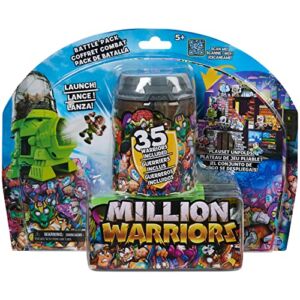 Million Warriors Battle Pack with 35 Collectible Figures, Launcher and Playset (Styles May Vary), Surprise Kids Toys for Boys and Girls Ages 5 and Up