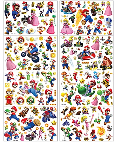 8 Sheets Cute Temporary Tattoos for Kids, Birthday Party Supplies Fake Tattoos Party Games Stickers Cartoon Anime Tattoo Party Favors for Kids Boys Girls Birthday Decorations Party Gifts | The Storepaperoomates Retail Market - Fast Affordable Shopping