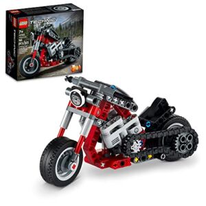 LEGO Technic Motorcycle 42132 Building Toy Set for Kids, Boys, and Girls Ages 7+ (163 Pieces)
