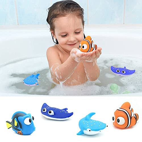 Kid Shower Toy Baby Bath Squirt Toys,Shark Bathtub Water Toys,4pcs Toddlers Infant Swimming Pool Toys,for Birthday Gifts Summer Beach,Pool Activity | The Storepaperoomates Retail Market - Fast Affordable Shopping