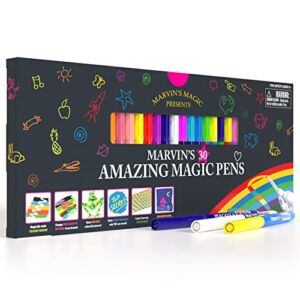 Marvin’s Magic – NEW x 30 Amazing Magic Pens – Color Changing Magic Pen Art – Create 3D Lettering or Write Secret Messages – Includes 30 Magic Pens