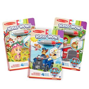 Melissa & Doug PAW Patrol Water Wow! 3-Pack – Skye, Chase, Marshall Water Reveal Travel Activity Pads – 3-Pack Of PAW Patrol-Themed Reusable No-Mess Travel Activities for Kids