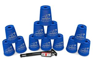 Speed Stacks | Official Sport Stacking Set, Blue – 12 Cups and Holding stem | Top Grade Materials, Low Friction | WSSA Approved
