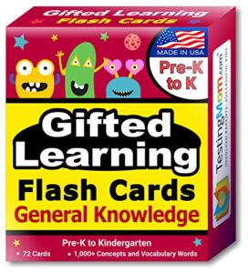 TestingMom.com Gifted Learning Flash Cards for Kids – General Knowledge Flashcards for Pre K to Kindergarten – G&T Educational Practice Test: CogAT, Iowa, OLSAT, NYC Gifted & Talented, WPPSI, AABL