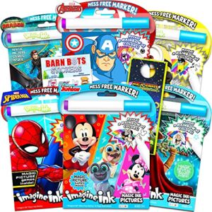 Imagine Ink Coloring Book Assorted Set for Boys with Stickers (Bundle Includes 6 No Mess Books Featuring Cars, Mickey Mouse and More)