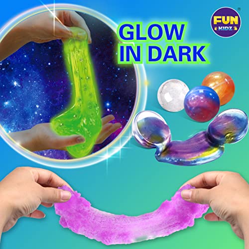25 Variety Slime Balls Party Favors, FunKidz Bulk Premade Soft Small Slime Toys Gifts for Kids Girls Boys Includes Galaxy Fluffy Butter Cloud Unicorn Mermaid Glow in The Dark Clear Slime Pack | The Storepaperoomates Retail Market - Fast Affordable Shopping