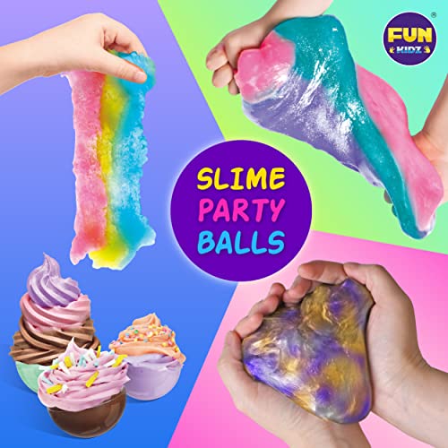 25 Variety Slime Balls Party Favors, FunKidz Bulk Premade Soft Small Slime Toys Gifts for Kids Girls Boys Includes Galaxy Fluffy Butter Cloud Unicorn Mermaid Glow in The Dark Clear Slime Pack | The Storepaperoomates Retail Market - Fast Affordable Shopping