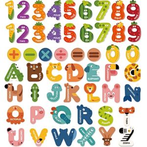 Mideer Magnetic Letters and Numbers for Toddlers,ABC Learning Tools Alphabet Toys,Alphabet Magnets Letter Magnets for Kids for Fridge Magnets for Babies,Animal Refrigerator Magnets for White Board