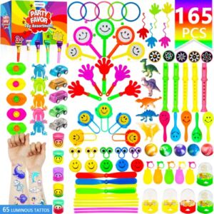 165 PCS Party Favors for Kids, Party Favors Bulk Goodie Bag Stuffers Fillers Pinata Stuffers Carnival Prize Classroom Rewards for Halloween Party, Treasure Box Chest Toys